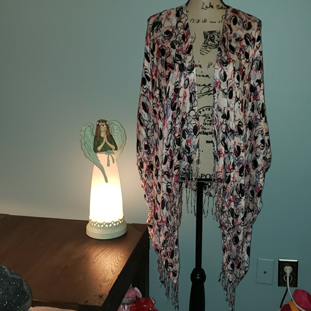 New BCBGeneration Fringe Kimono or Coverup